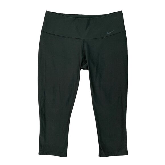 Nike Legging Women Small Black Dri Fit Legend One Stretch Pull On Fitted Capri - Picture 1 of 14